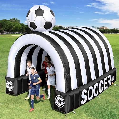 Wellcomer Inflatable Soccer Tunnel Entrance with Built-in...