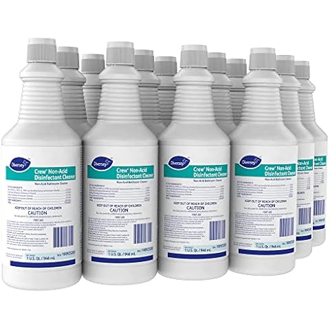CREW 100925283 Non-Acid Bathroom Disinfectant Cleaner, Neutral Toilet Bowl Stain Remover, Fresh Scent, Ready-to-Use, 32-Ounce Squeeze Bottle (Pack of 12) Cover