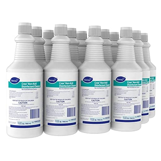 CREW 100925283 Neutral Non-Acid Bowl and Bathroom Disinfectant, Fresh Scent, Ready-to-Use, 32-Ounce Squeeze Bottle (Pack of 12)