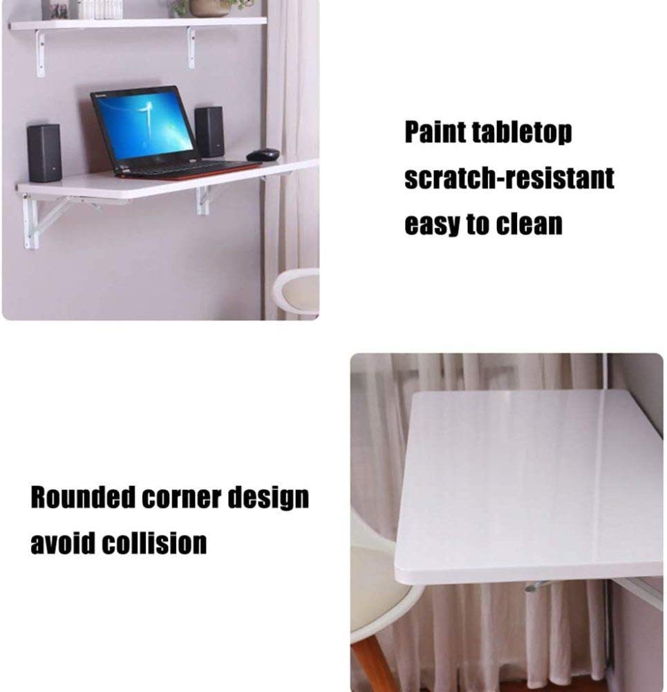 Tavolo Pieghevole Dell'organizzatore Dell'area di Lavoro, Tavolo A Ribalta A Parete per Piccoli Spazi Scrivania Ufficio Casa Cucina,80 * 50cm/31 * 20in