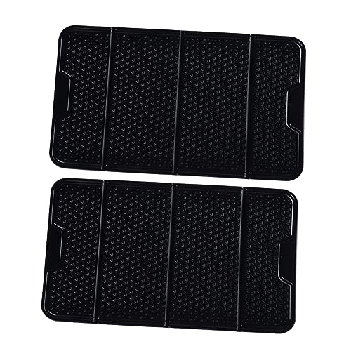 GRIRIW 2Pcs Dashboard Pad Mat Nonslip Silicone Holder for Phone Keys Glasses Wallet Foldable Washable Temperature Resistant