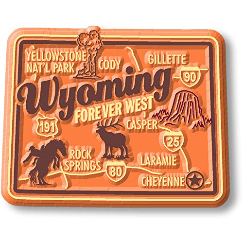 Imán clásico de Wyoming 2.3 x 1.8 pulgadas