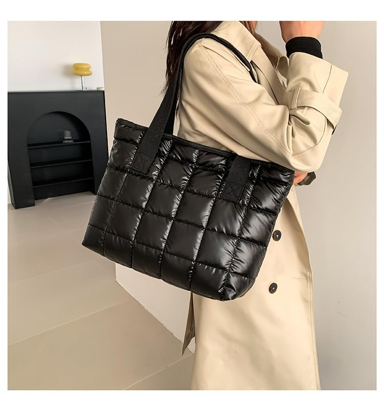 Bolso Tote acolchado grande para mujer miniatura 1