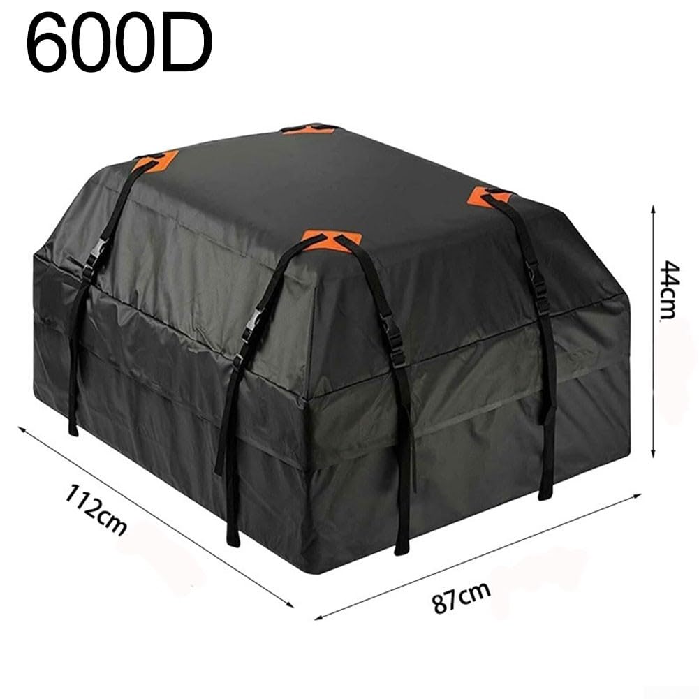 Coffre de Toit pour voiture 425L Imperméable 112x87x44cm - Conteneur Souple Grande Capacité pour SUV Camping(600D)