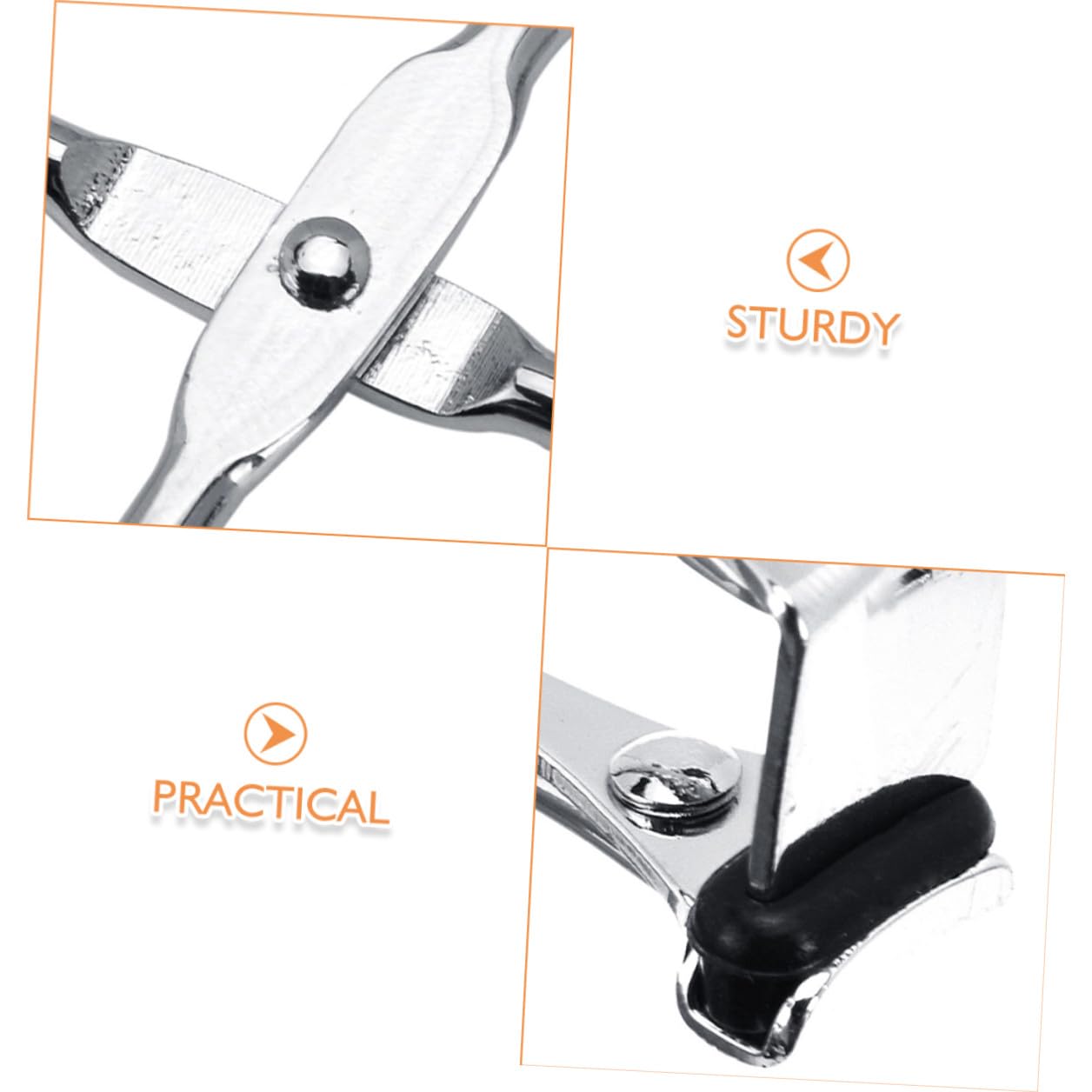 VICASKY Handlicher Wimpernzangenclip aus Edelstahl in Silber mit Gebogener Form für Präzises Wimpernformen und Langanhaltendes Styling den Ganzen Tag