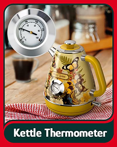 Hazel Quinn x Eduardo Recife Electric Kettle - 1.7L Hot Water Boiler, 2200W Fast Boiling, All Stainless Steel Interior, Cordless, BPA-Free, Auto Shut-Off & Boil Dry Protection - Floral Printed Design - Image 7