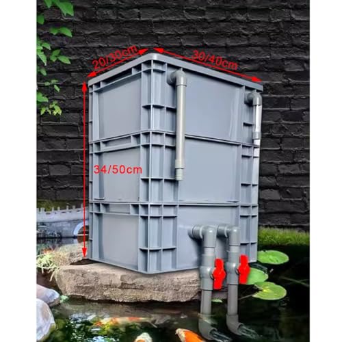 Filtro per Acquario, Kit Filtro per Acquario di Grandi Dimensioni per stagni e acquari - Scatola Filtro Esterna multistadio, purificazione dell'ossigeno, Nessuna Pompa Richiesta, Set complet