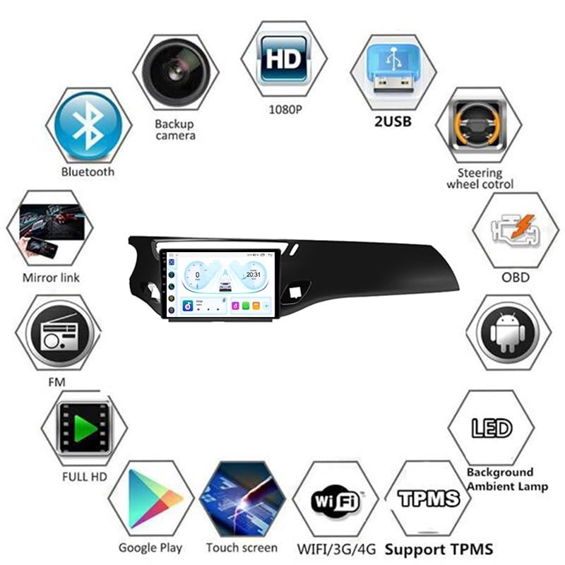 Pantalla Citroen C3 2009-2016 con CarPlay inalambrico Mirror Link y Bluetooth HM607 4