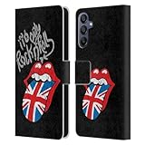 Head Case Designs 公式ライセンス ローリングストーンズオンリーロックンロールアンティークアルバムレザーウォレットケース Samsung Galaxy A15対応