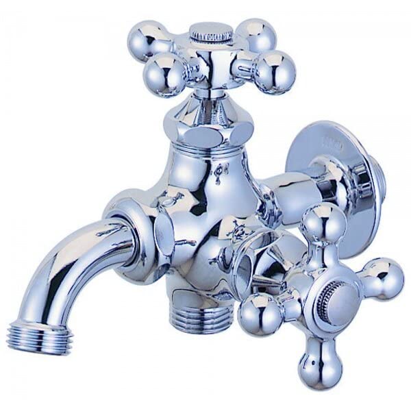 Amazon | オンリーワン ガーデニング二口水栓 二口万能胴長水栓 メッキ