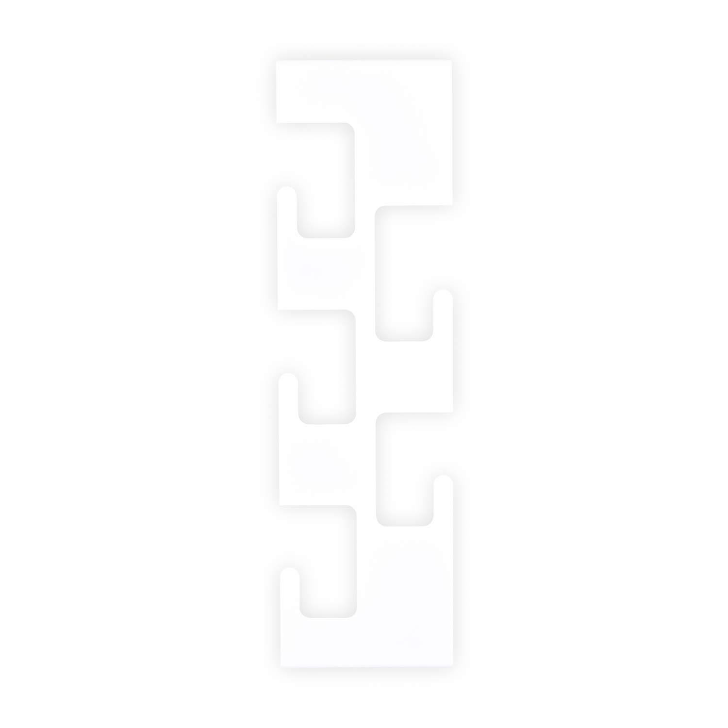 semuUp | Perchero de metal vertical de pared | 5 ganchos | negro, blanco, gris disponible en colores (blanco)