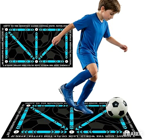 Tapis Foot Entraînement 60x90 cm Antidérapant – Tapis Football Dribble & Contrôle du Ballon – Tapis de Sport en Diatomite, Cadeau pour Enfants et...