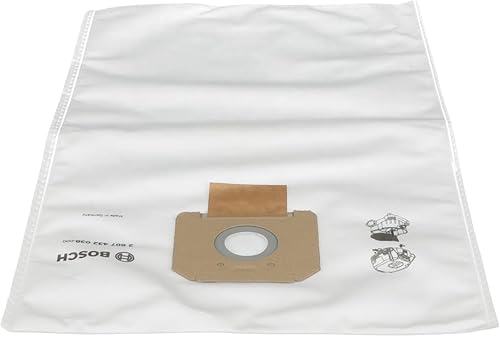 Miniatura 2 de Bosch VB140F - Paquete de 5 bolsas de filtro de vellón para usar con extractor de polvo VAC140, 14 galones, color blanco