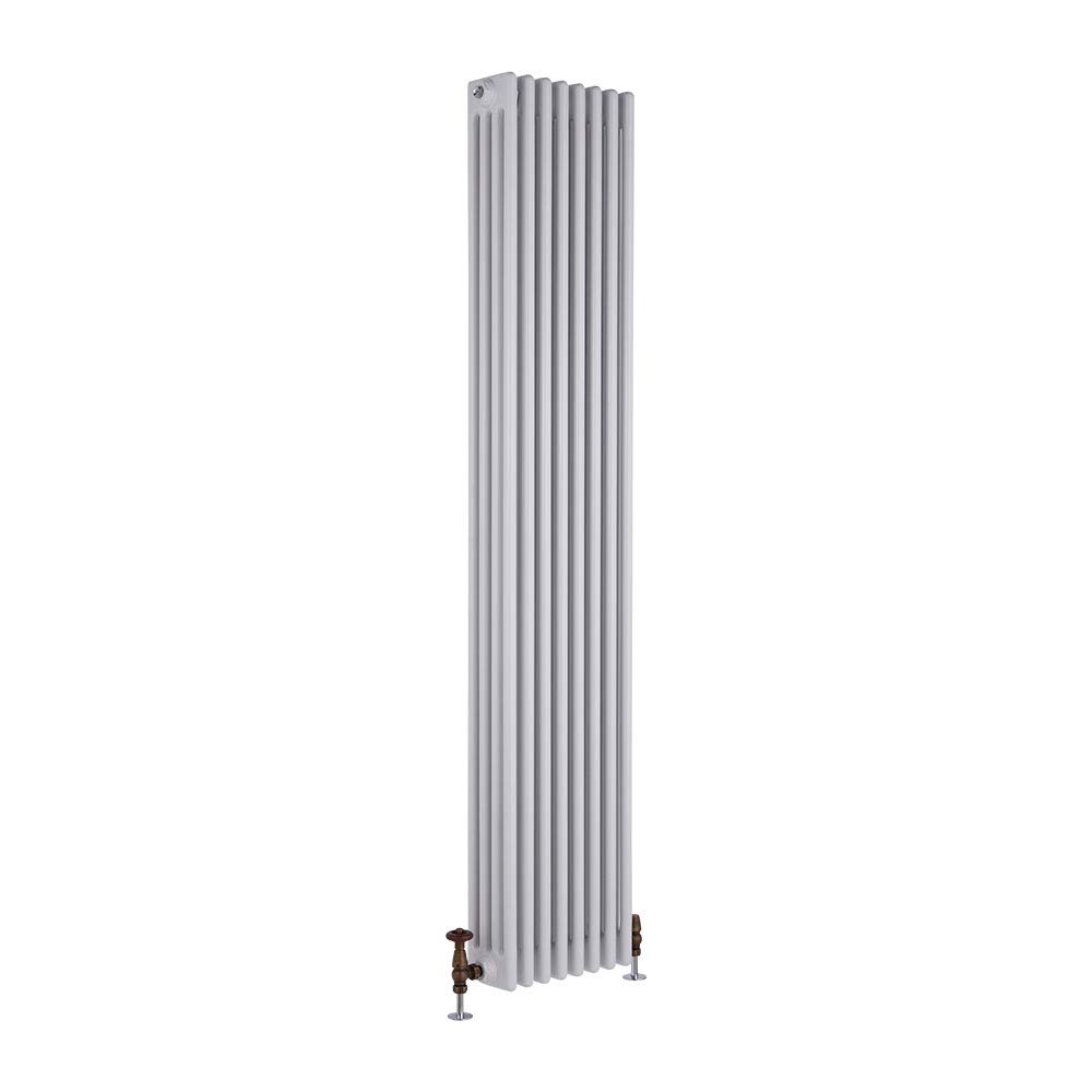 Milano Windsor White Cast Iron Style Vertical Four Column Radiator - 1800mm x 380mm