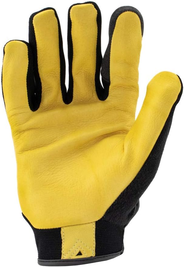 IRONCLAD Command Pro Gold Goatskin Leather Work Gloves; Touch Screen Gloves Conductive Index Finger, All-Purpose, Machine Washable, Sized S, M, L, XL, XXL (1 Pair) (Small, Gold Goatskin Leather)