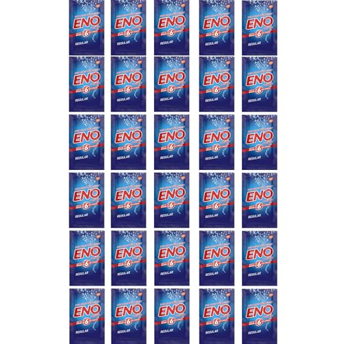 ENOFast Relief Fruit Salt Regular Flavour 30x Antacid Sachets | Relief from Acidity Flatulence Gas and Indigestion Issues | Quick & Effective