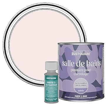 Rust-Oleum Pink Water-Resistant Bathroom Tile Paint in Satin Finish - China Rose 750ml