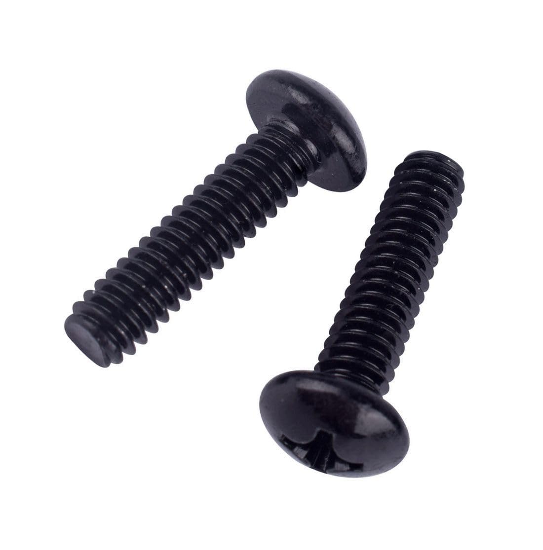 VAMUOEFL #10-32 x 5/8" UNF Pan Head Machine Screws, Phillips Drive, Full Thread, 304 Stainless Steel 18-8, Black Coated Finish, 40PCS