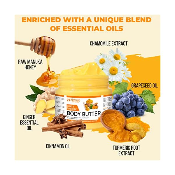 Turmeric & Kojic Body Butter All Natural Turmeric Butter for Dark