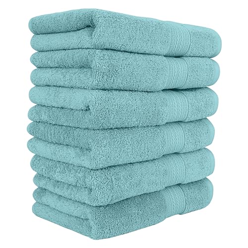 Kaufman - 6-Piece Luxury Hand Towel Set | 16 x 28 in | 6 Plush Hand Towels for Bathroom | Ultra Soft & Highly Absorbent 100% Cotton Hand Towels for Bathroom