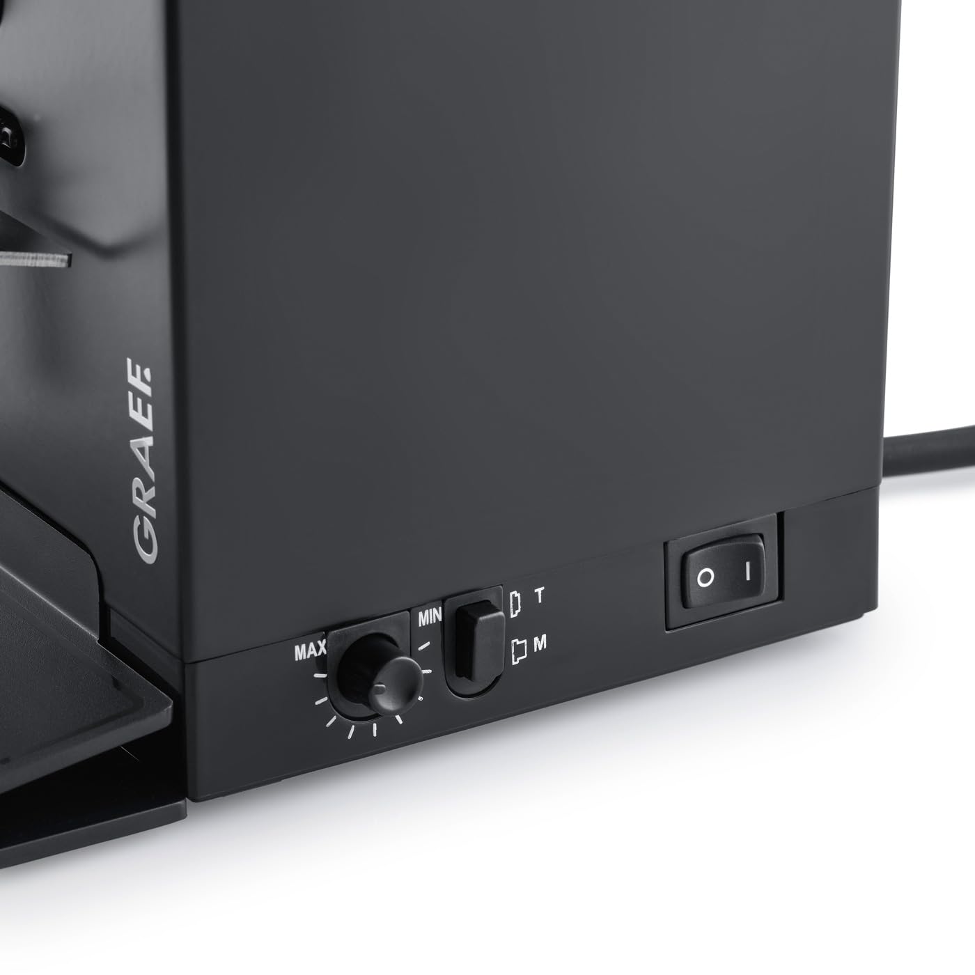 GRAEF Kaffeemühle CM1012 Schwarz, Scheibenmahlwerk mit stufenloser Mahlgradeinstellung, exakte Dosierung, On-Demand-Mahlung