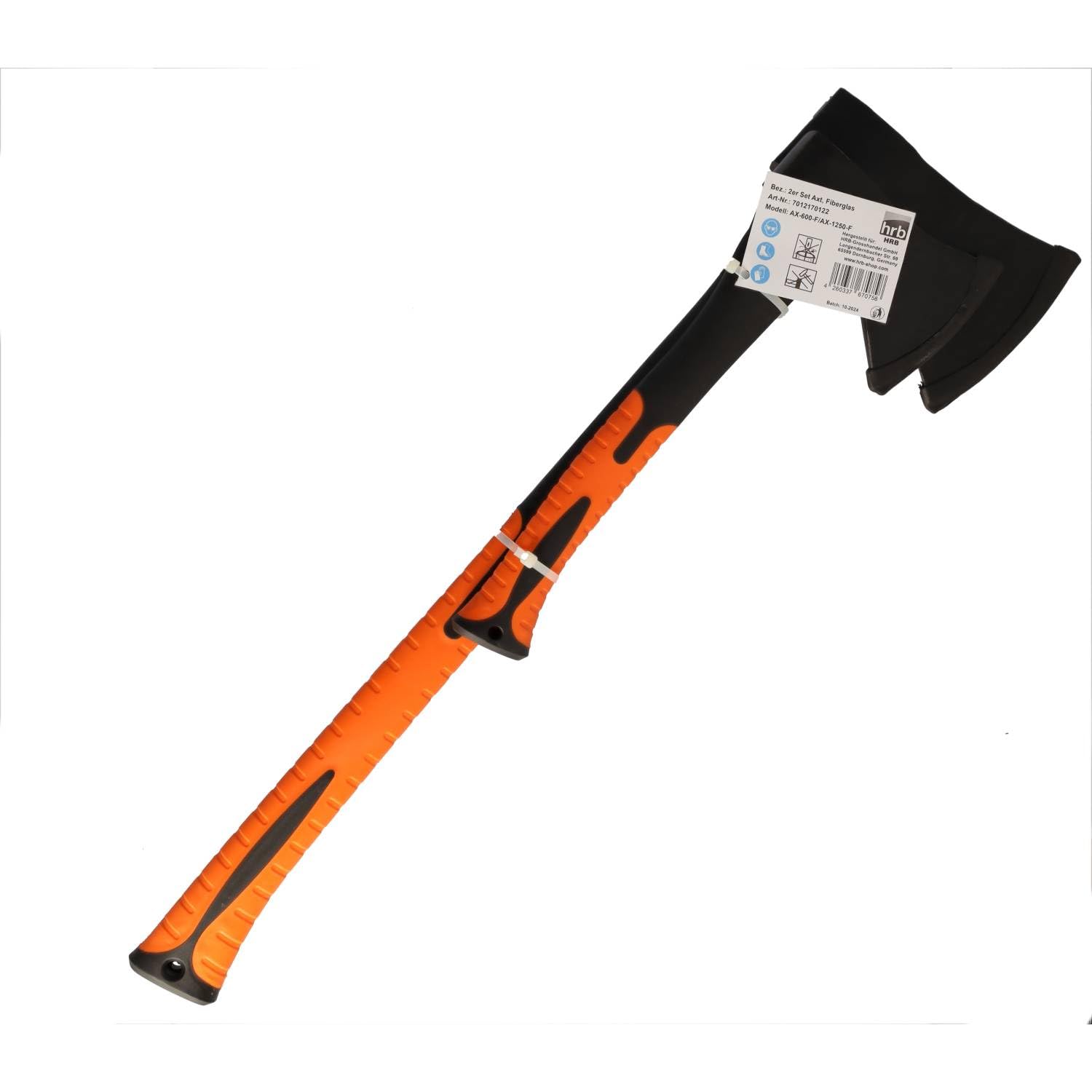 HRB Axt-Set 2 teilig: Beil 600g Plus 1250g Spaltaxt, ideal für die Holzspaltung