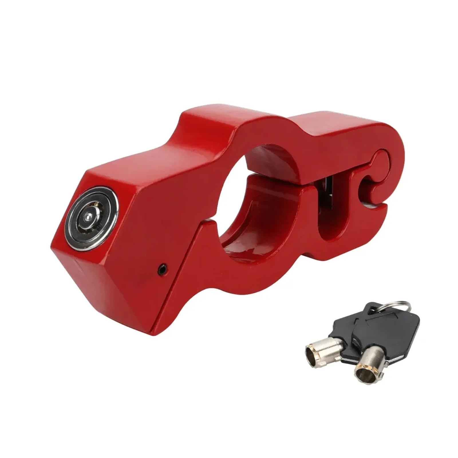 Motorcycle Handlebar Lock Motorcycle Anti Theft Insurance Supplies Electric Scooter Padlock Handcuffs Lever Lock Motorbike Lock Security(Red)