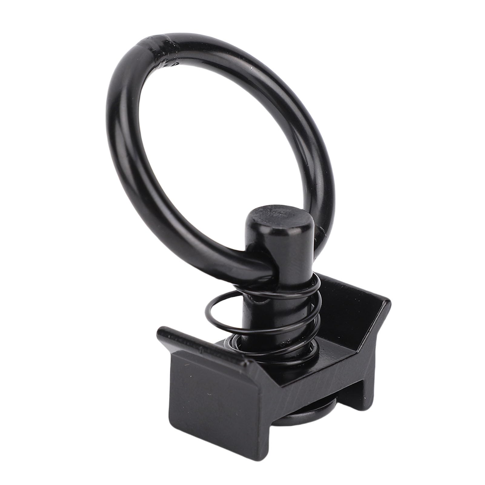 Fabater 12 Paquete L de Pista de Seguimiento único con Anillo Redondo, L Atar la Pista o Anillo para la Cama de Camión, Accesorios de Pista L, Capacidad de 4000 Libras, Negro