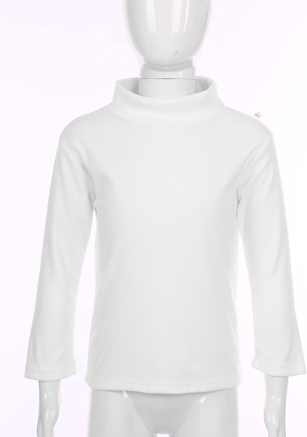 Toddlers Baby Boys Girls Long Sleeve Thermal Undershirts Basic Solid Color Turtleneck Tops T-Shirt