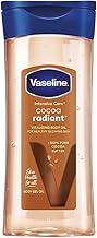 Vaseline Intensive Care Cocoa Radiant Body Oil | With Cocoa Butter | Non-Greasy Formula for Dry Skin | 200 ML