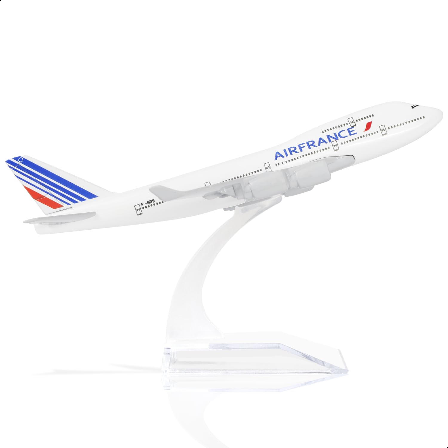1/400 Aircraft Model for Air France 747 Model Plane with Stand (6 Inch Long) for Boeing 747 Alloy Model Aircraft Gift for Aviation Enthusiasts or Desktop Display Decoration