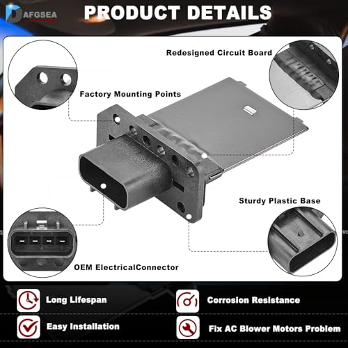 Image of HVAC Blower Motor Resistor, Fits Nissan Armada Frontier Pathfinder Quest Titan Xterra & Infiniti QX56, Replaces 271505Z000 JA1430 4P1319