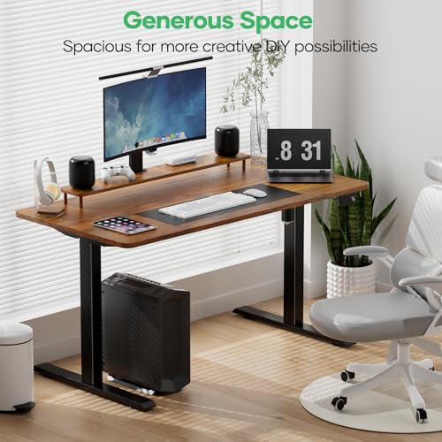Crenova Electric Standing Desk,Height Adjustable Computer Home Office Stand Up Desk,48 x 24 Inches Whole-Piece Sit Stand Studying Gaming Table(Vintage Brown) - Thumbnail 7
