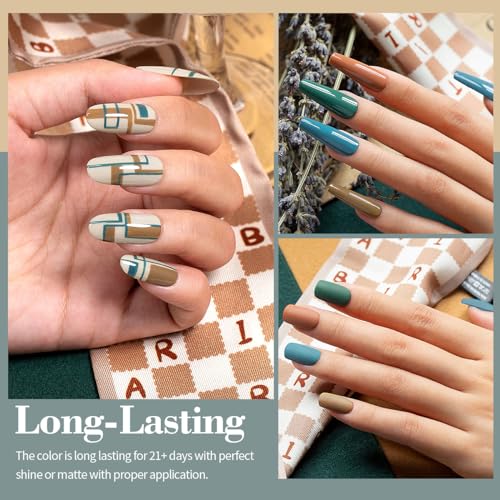 Set de 6 esmaltes en gel para uñas colores otoño e invierno miniatura 4