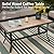 PHI VILLA Outdoor Patio Furniture Set?Premium Rattan Wicker Metal Patio Conversation Sets for Backyard w/Coffee Table, Seat Cushions
