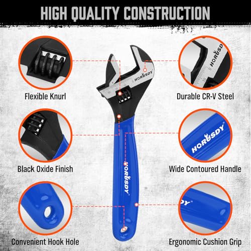 HORUSDY 3-Piece Adjustable Wrench Set