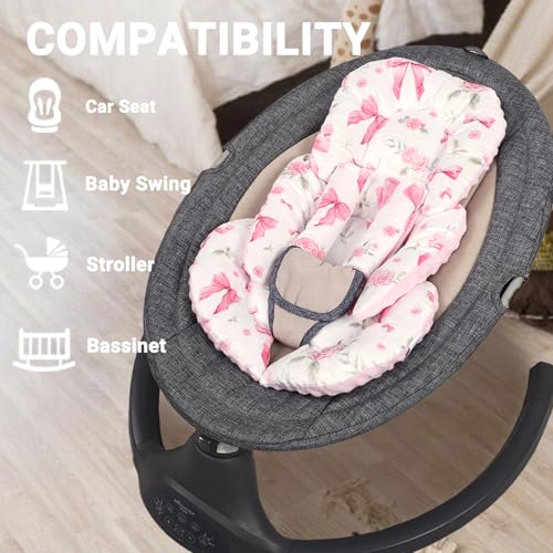 Inserto para asiento de auto infantil rosa miniatura 5