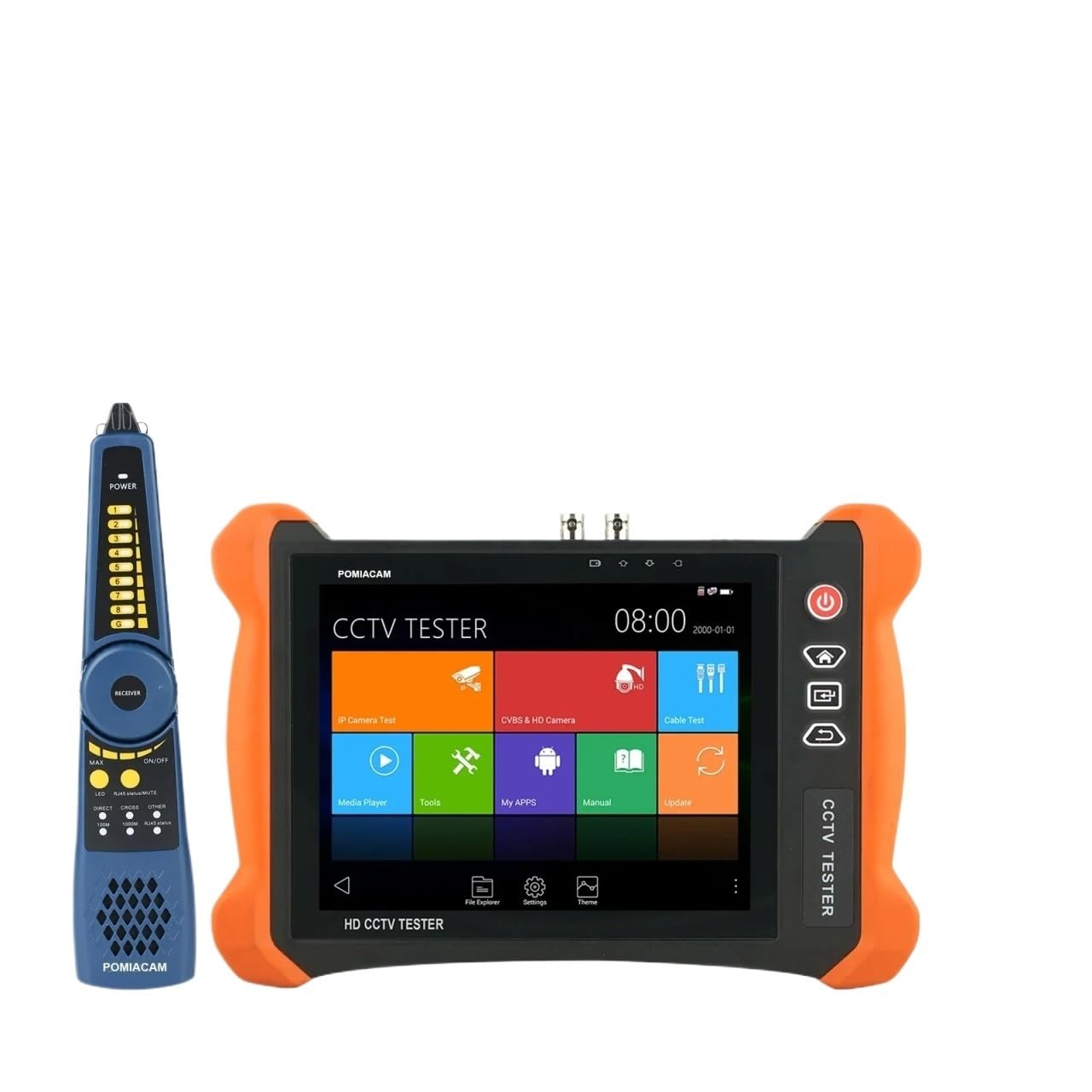 CVFRDD 8K H.265 IP Camera Test X9-MOVTADHS Pro 8MP TVI/CVI/AHD/CVBS Camera Tester With POE++ Max 90W Power 7000mAh Battery