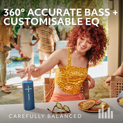 Image of Ultimate Ears Boom 4 Portable Waterproof Bluetooth Speaker with 360-Degree, Bold, Immersive, Crystal-Clear Sound, Floating Speaker with 15-Hour Battery and 147ft (45m) Range - Raspberry