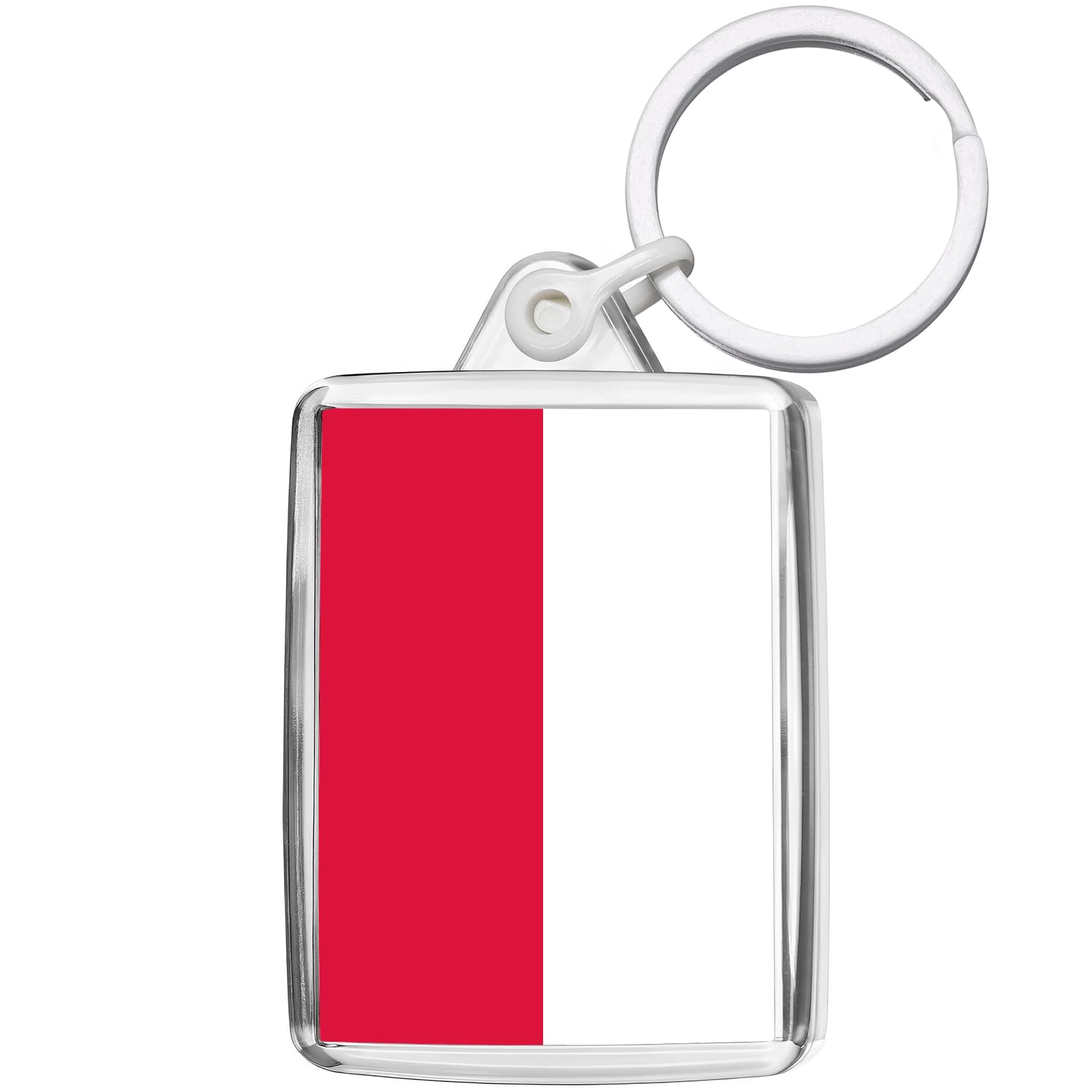 Pixly Unisex Clear Pixly® Poland Flag Keyring Key Fob Country Keychain Keepsake Polish Souvenir Gift