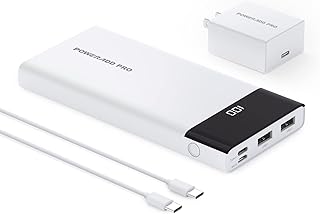 POWERΛDD PRO Portable Charger 10000mAh PD 20W Fast Charging Power Bank 2 Inputs 3 Outputs External Battery Pack Bundle with PD 20W USB C Wall Charger Compatible with iPhone 14 13 Pro Pixel Samsung.