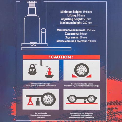 Image of Forsage 2 T Hydraulic Trolley Jack, Hydraulic Bottle Jack, 2 Tonnes