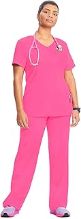 Infinity - Conjunto de ropa quirúrgica para mujer 2625A con parte superior cruzada y pantalón de pierna recta 1123A con cordón
