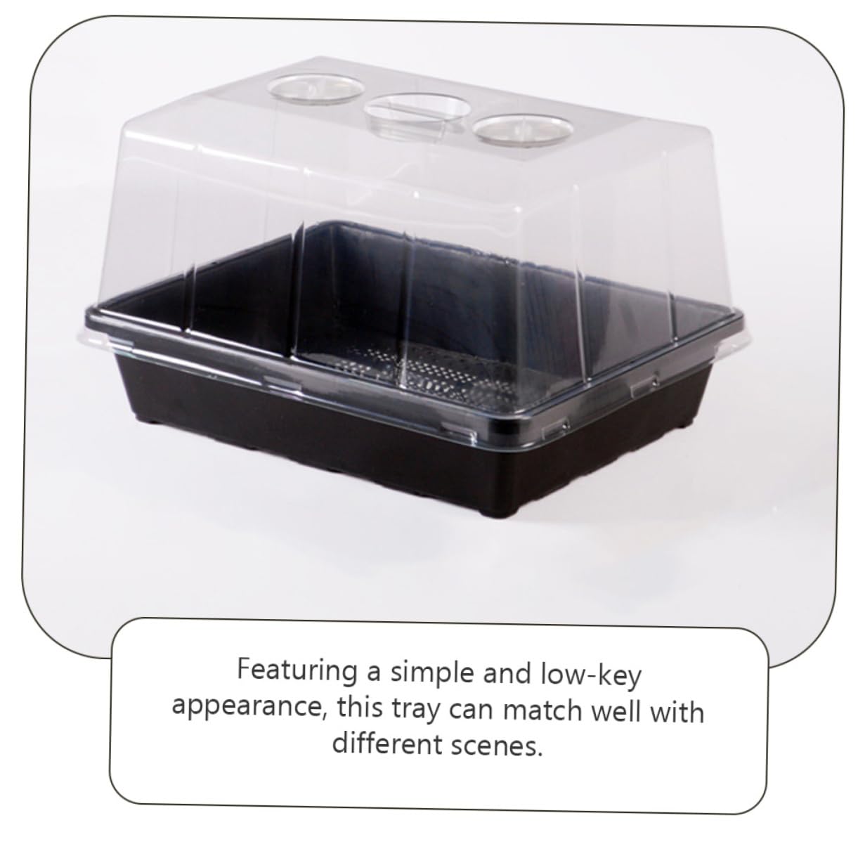 Mipcase Plateau de Semis de Jardin en Plastique avec Couvercle Surélevé