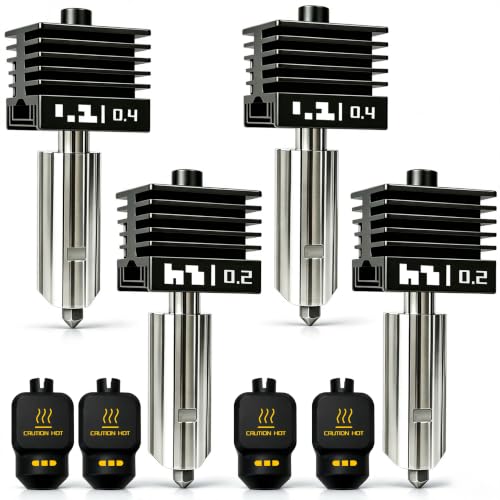 Image of 4‑Pack 0.2mm /0.4mm P2S Hotend for Bambu Lab X2D /H2D /H2S /A1 /A1 Mini Combo