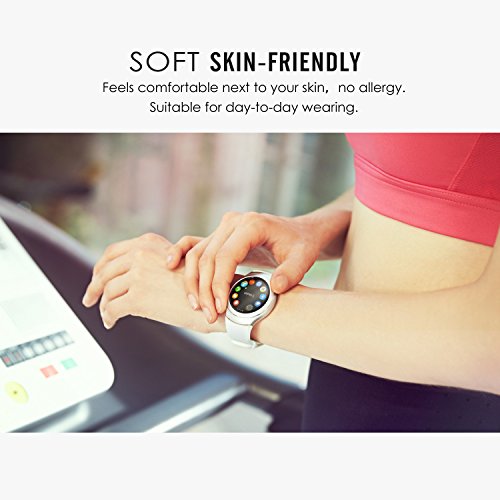 Moko Watch Band Compatible With Samsung Gear S2, Soft Silicone Replacement Sport Band Fit Gear S2 (Sm-R720 / Sm-R730 Only) Smart Watch, Not Fit S2 Classic (Sm-R732 & Sm-R735), Not Fit Gear Fit2,White #TOP6