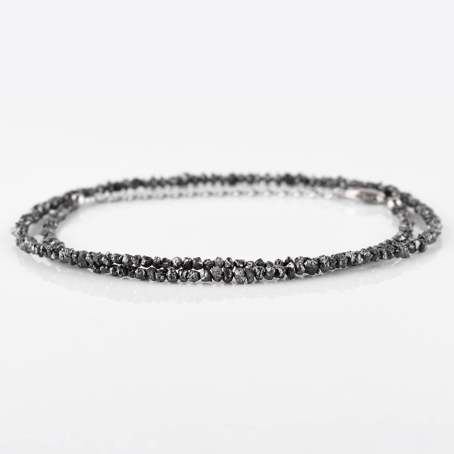 Natural Gemstone Crystal Beads Dainty Choker Necklace for Women, Healing Chakra Stones, Birthstone Jewelry, Rhodium Plated 925 Sterling Silver 18 inch, Birthday Gift for Her - Image 6