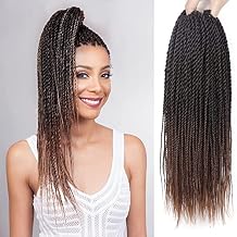 Crochet Hair for Black Women - 18 Inch&14Inch 8 Packs Senegalese Twist Crochet Hair Pre Looped, 35 Strands/Pack OmbreTwist Crochet Hair