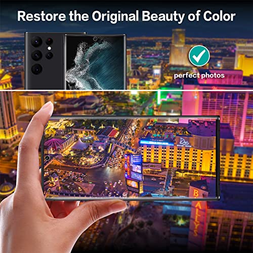QUESPLE for Galaxy S22 Ultra Screen Protector [2 Pack], HD Fingerprint unlock Full Coverage Galaxy S22 Ultra Tempered Glass Screen Protector Film, Anti-Scratch/High Sensitivity/Case Friendly - Image 6
