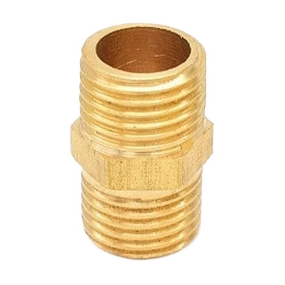 Brass Hex Nipple Fittings Quick Coupler Adapter for Water and Oil, 1pc Smooth Flow Connector(1/8inx20mm)